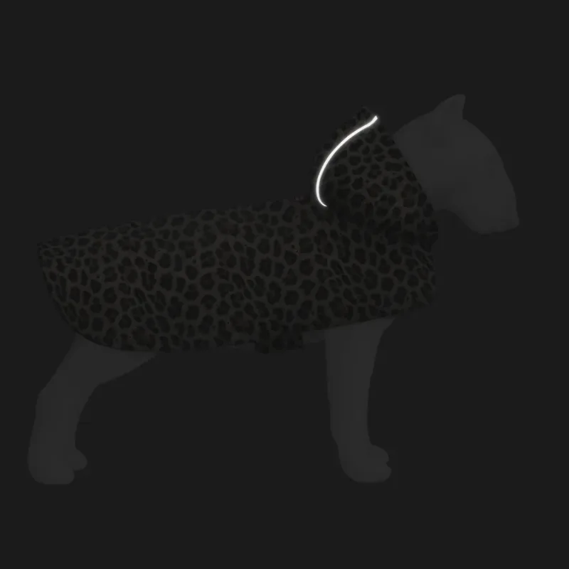 Дождевик-накидка с капюшоном для собак «Леопард», XL WAUDOG Clothes Dog Raincoat Leopard