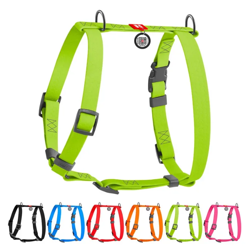Шлея для собак водостійка анатомічна Н-подібна, XL, салатовий WAUDOG Waterproof Anatomic Harness