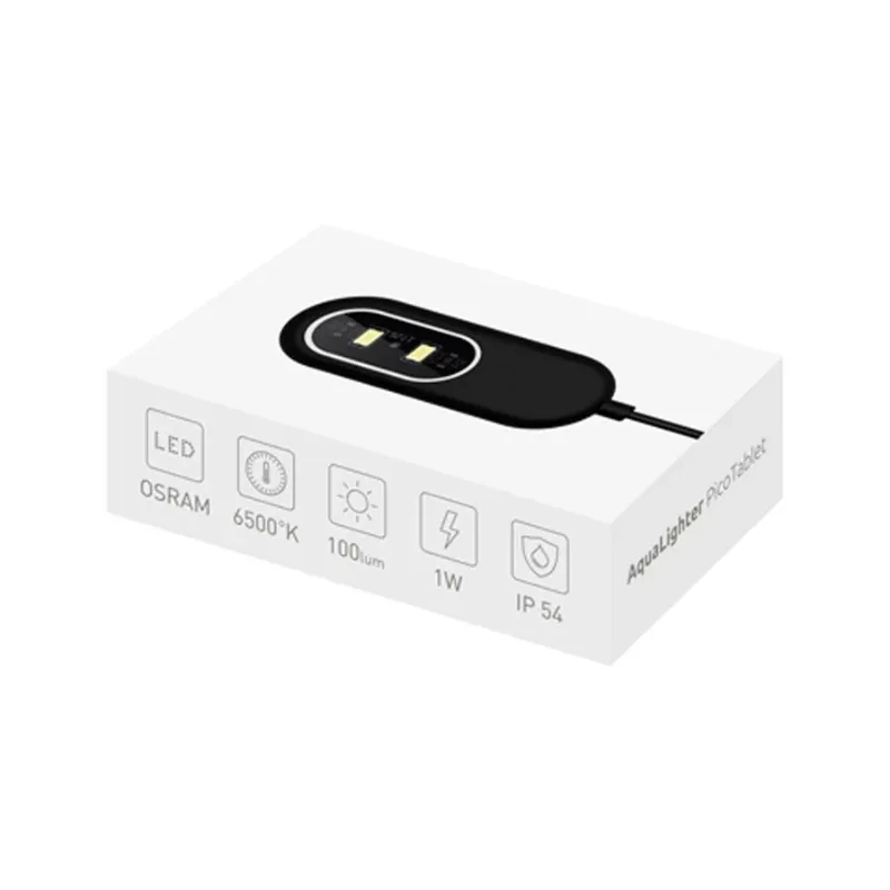 Светодиодный светильник Pico Tablet (для пресноводного аквариума до 10л), USB, 6500K, черный AquaLighter Pico LED Lamp