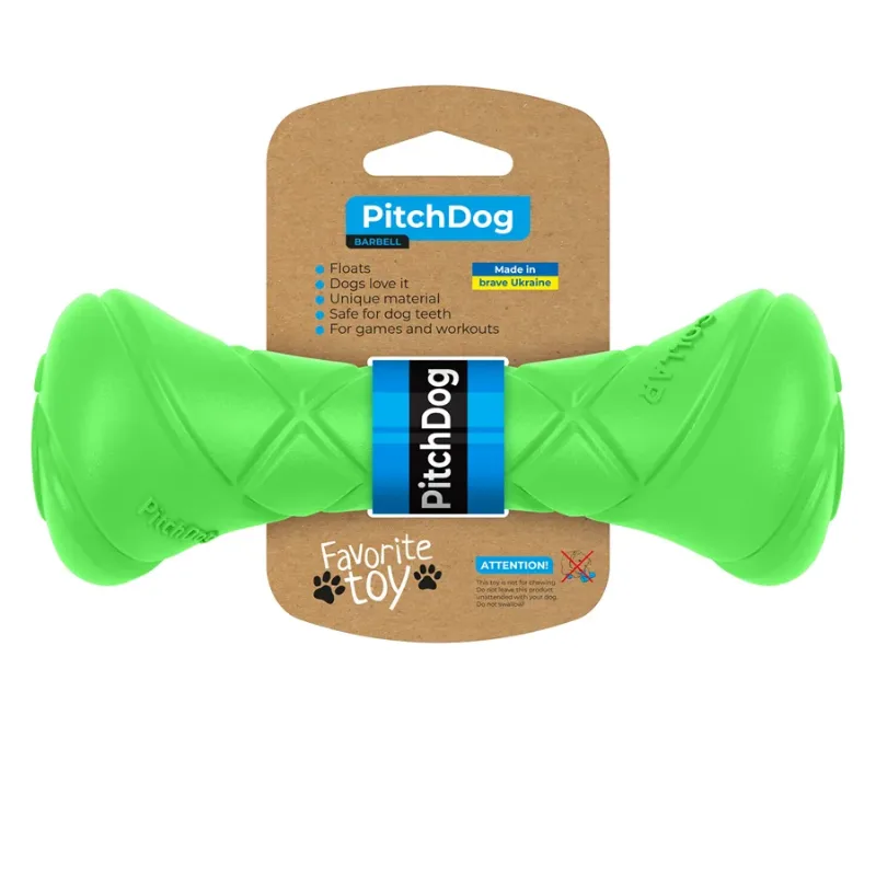 Игровая гантель для апортировки, салатовый PitchDog Dumbbell