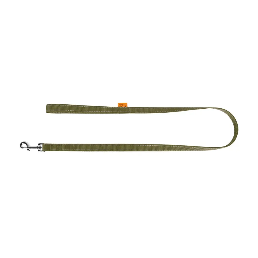 Поводок нейлоновый двойной, L, хаки Dog Extreme Leash
