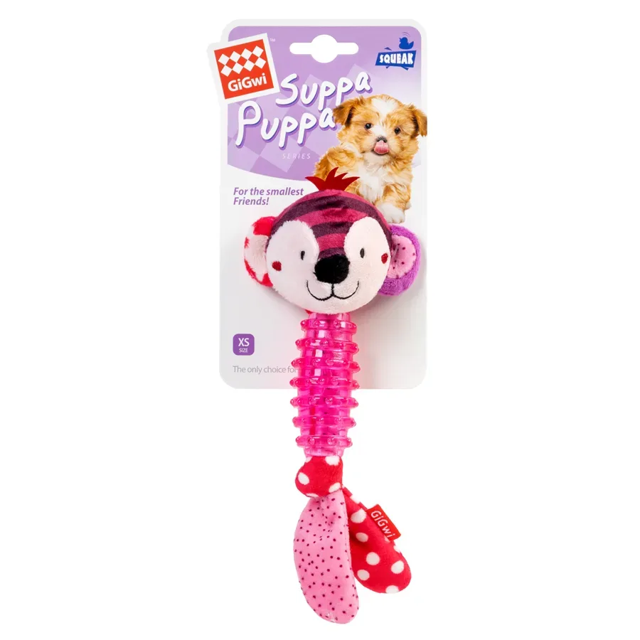 Іграшка для собак Мавпочка з пищалкою, текстиль, гума, 20 см GiGwi Suppa Puppa Monkey Toy