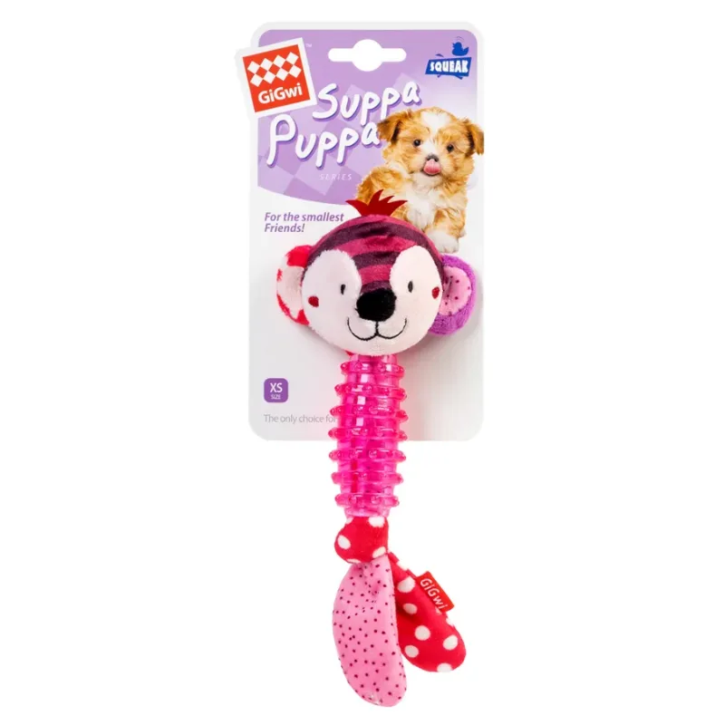 Іграшка для собак Мавпочка з пищалкою, текстиль, гума, 20 см GiGwi Suppa Puppa Monkey Toy