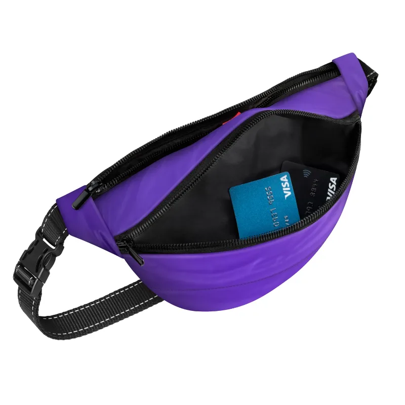 Поясная сумка-бананка, размер 33*17*10 см, фиолетовый WAUDOG Family Waist Bag
