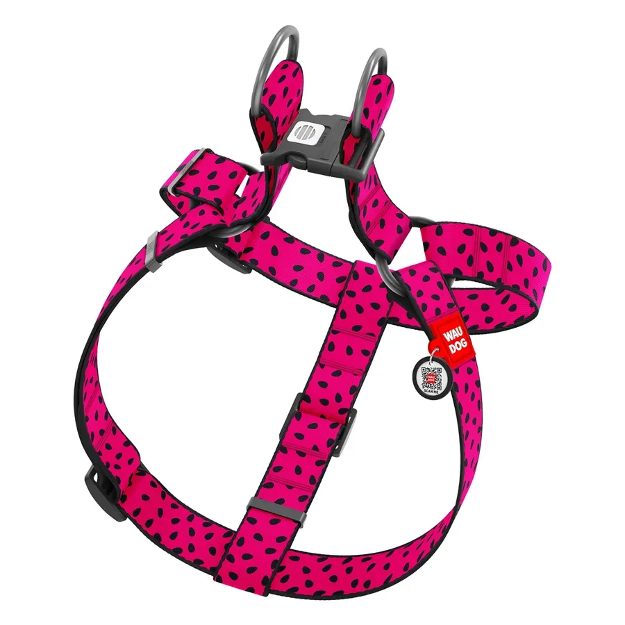 Шлея для собак «Арбуз», XL WAUDOG Nylon Harness Watermelon