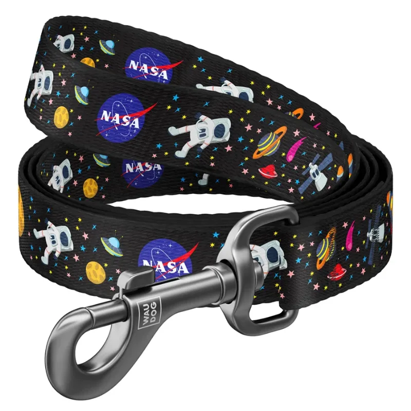 Повідець для собак нейлоновий «NASA», M WAUDOG Nylon Leash NASA