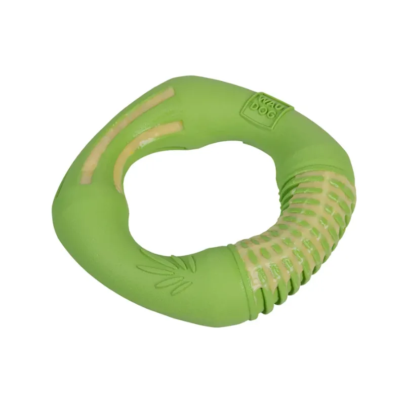 Іграшка для собак Кільце, біорозкладна гума, 12 см, зелена WAUDOG Fun Natural Ring Toy
