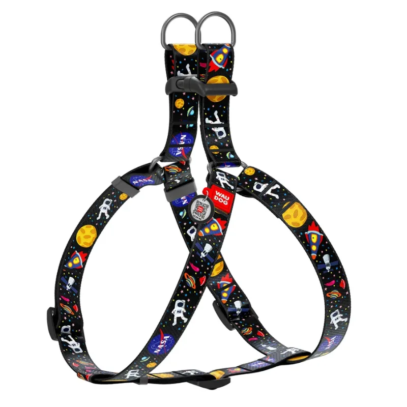 Шлея для собак «NASA», M WAUDOG Nylon Anatomic Harness NASA