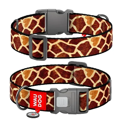 Ошейник для собак нейлоновый «Жираф», XXL WAUDOG Nylon Collar Giraffe