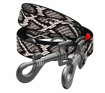 Повідець-перестібка для собак «Змія», M WAUDOG Nylon Snake