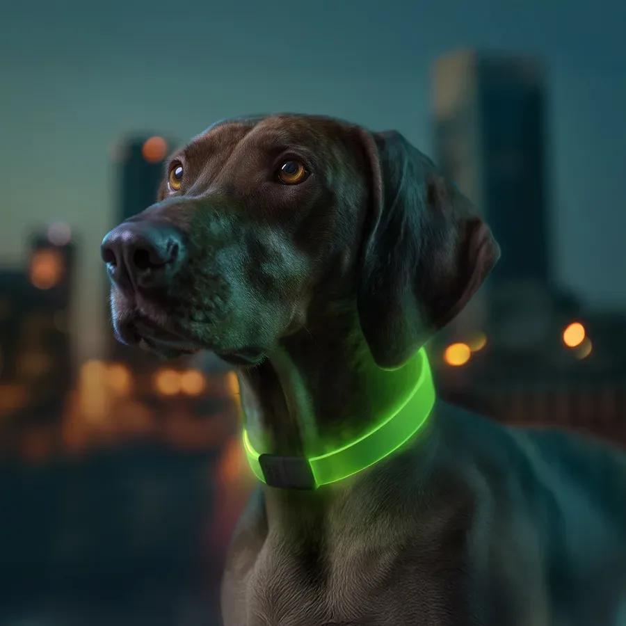 Ошейник для собак с подсветкой, RGB, Type-C, регулируемый WAUDOG LED Collar