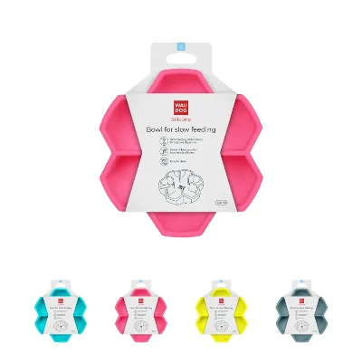 Миска для медленного кормления, 450 мл, розовый WAUDOG Silicone Bowl