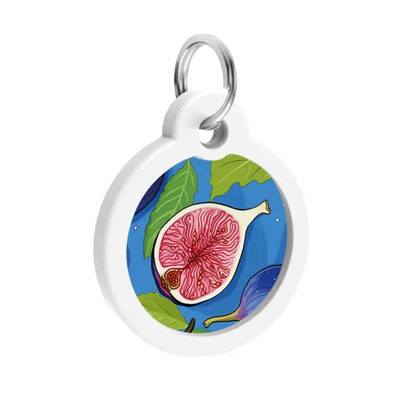 Адресник для собак і котів металевий, коло «Інжир», L WAUDOG Smart ID Tag Figs