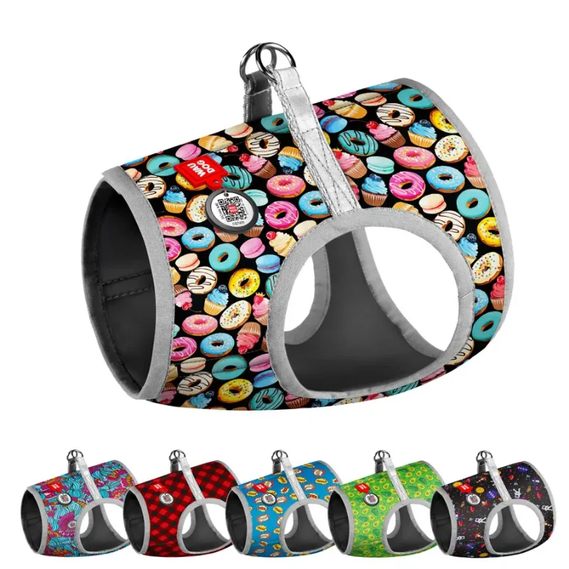 Шлея для собак м'яка «Пончики», XS3 WAUDOG Clothes Soft Harness Donuts