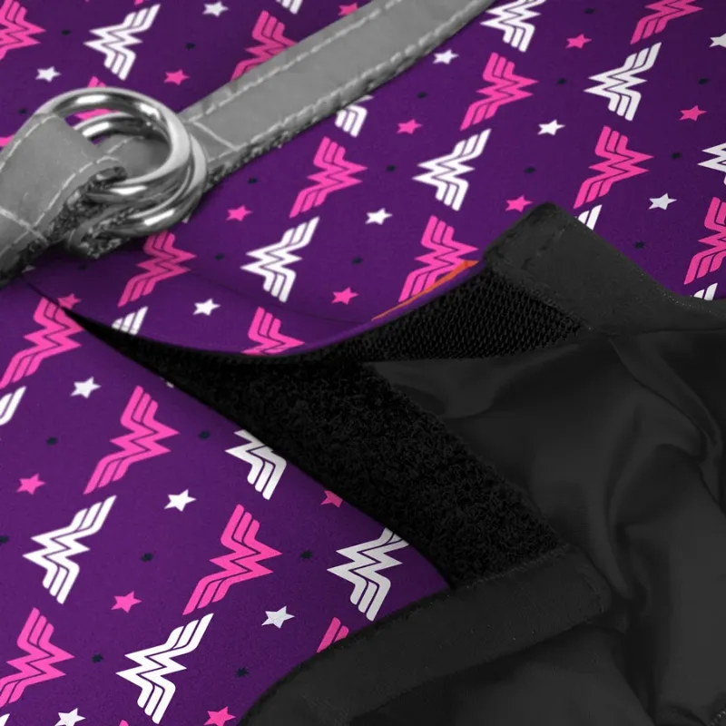 Шлея для собак мягкая «Чудо-женщина фиолет», S1 WAUDOG Clothes Soft Harness Wonder Woman Violet