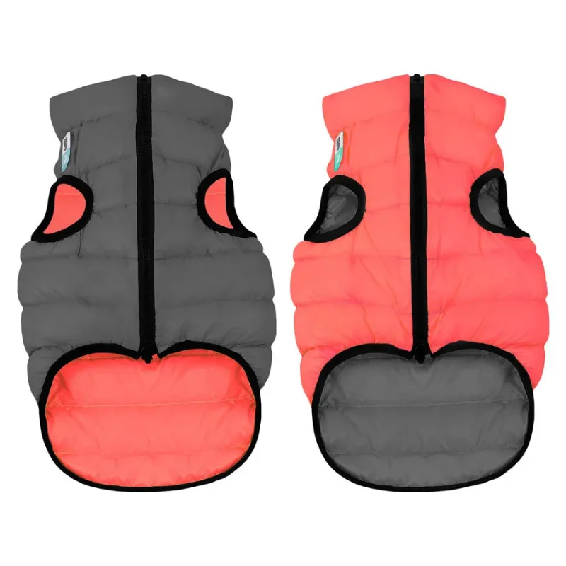 Курточка для собак двостороння, S30, коралово-сіра AiryVest Dog Jacket