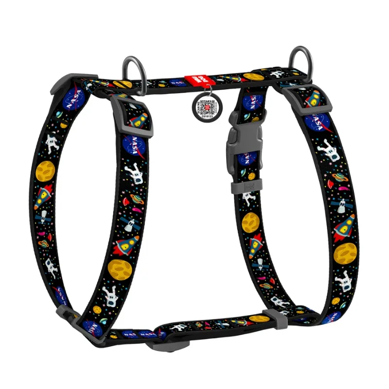Шлея для собак анатомічна H-подібна «NASA», S WAUDOG Nylon Anatomic Harness NASA