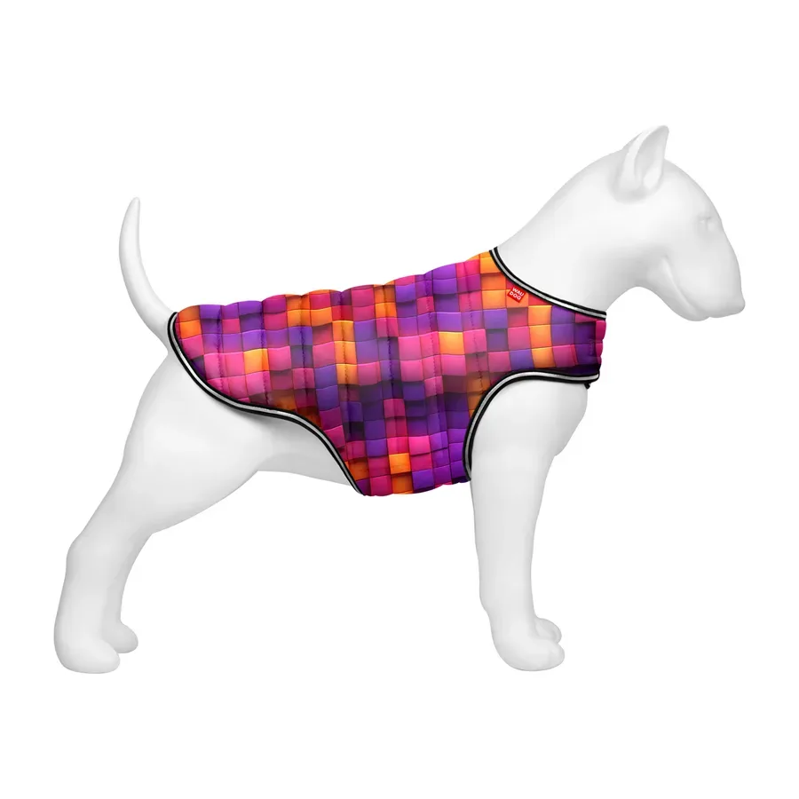 Курточка-накидка для собак «Кубы 3Д», XL WAUDOG Clothes Dog Cape Jacket 3D Cubes