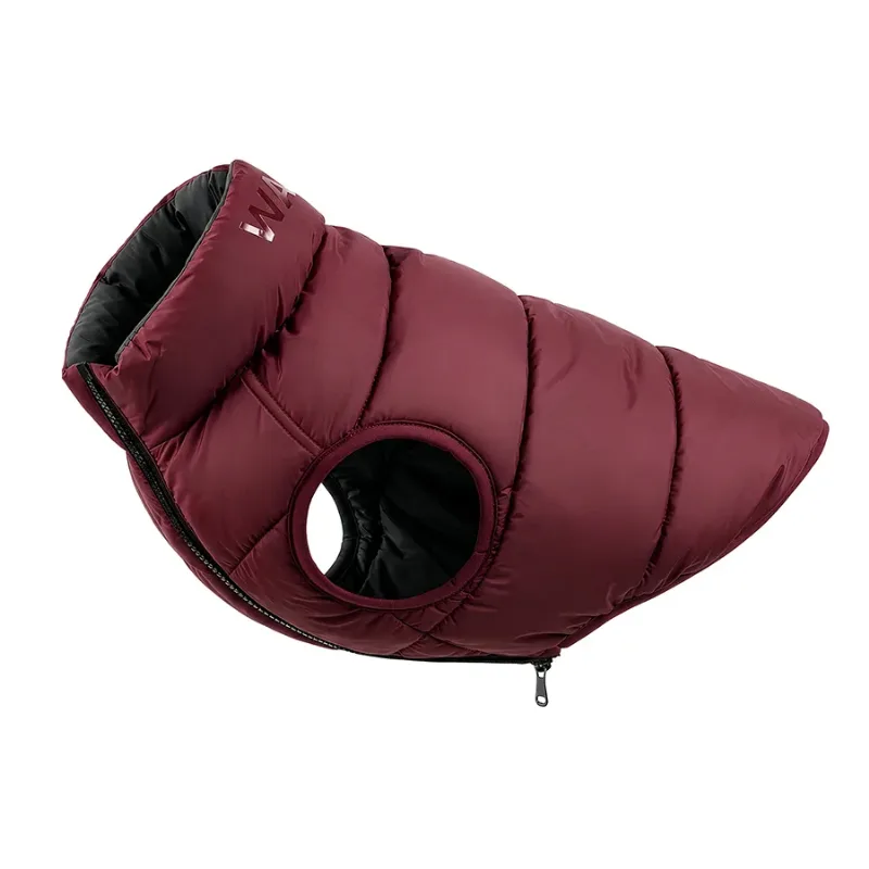 Курточка для собак двусторонняя, из переработанного полиэстра, S30, бордовый WAUDOG Re-clothes Dog Jacket