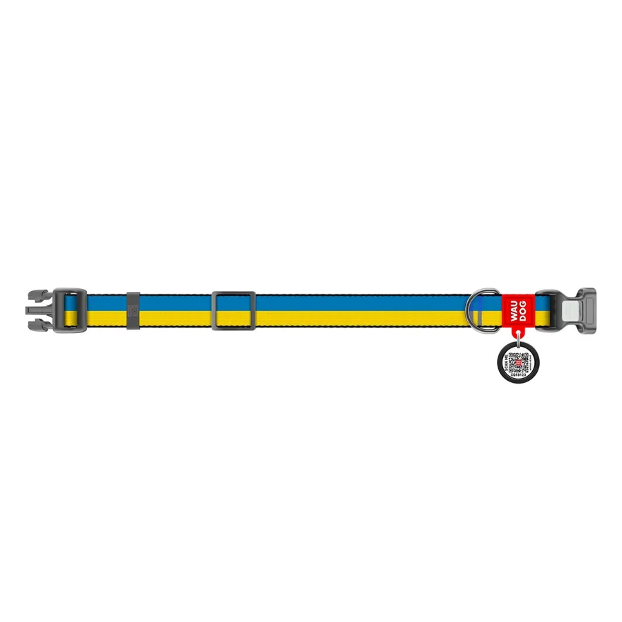 Ошейник для собак нейлоновый «Colors of freedom», XL WAUDOG Nylon Collar Colors of Freedom