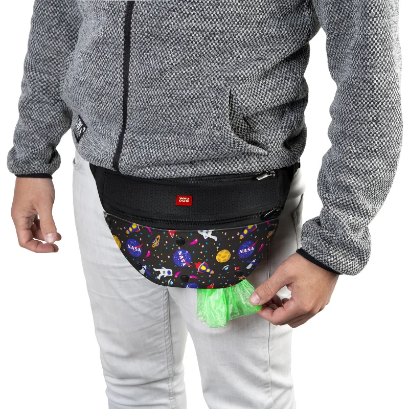 Поясная сумка-бананка для корма и аксессуаров, размер 33*17*10 см «NASA» WAUDOG Family Waist Bag NASA