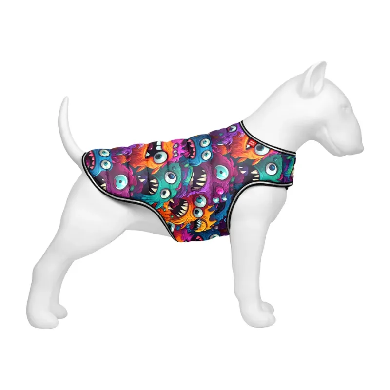 Курточка-накидка для собак «Зубасті монстри», M WAUDOG Clothes Dog Cape Jacket Toothy Monsters