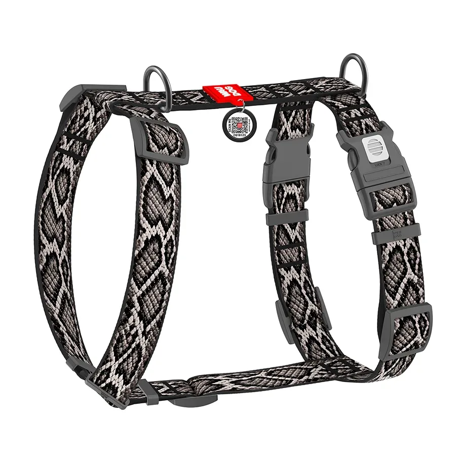 Шлея для собак анатомічна H-подібна «Змія», XL WAUDOG Nylon Harness Snake