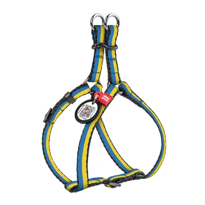 Шлея для котов и мелких пород собак «Colors of freedom», XS WAUDOG Nylon Harness Colors of Freedom