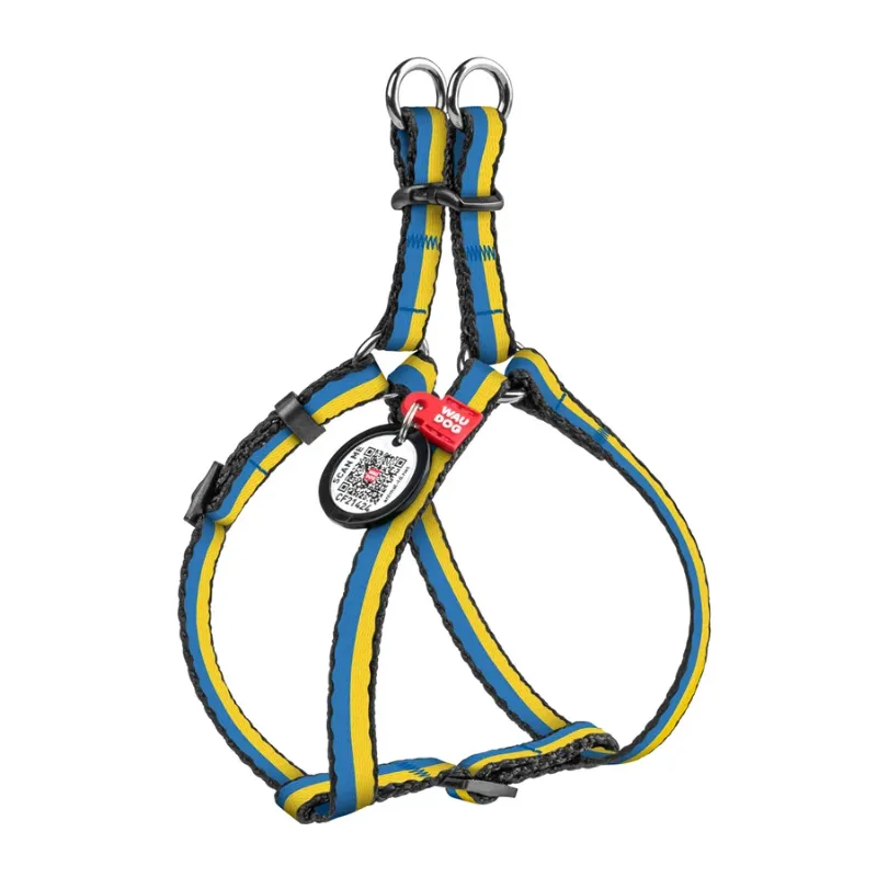 Шлея для котов и мелких пород собак «Colors of freedom», XS WAUDOG Nylon Harness Colors of Freedom