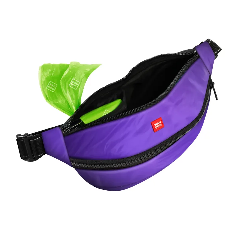 Поясная сумка-бананка, размер 33*17*10 см, фиолетовый WAUDOG Family Waist Bag