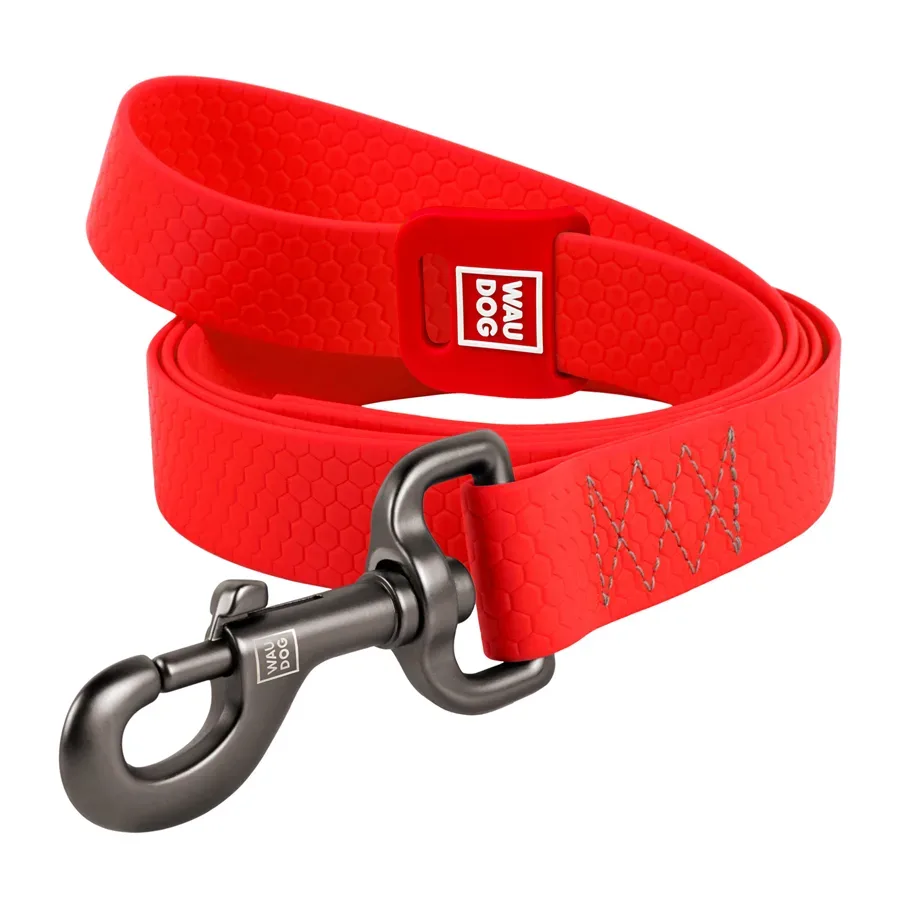 Повідець для собак водостійкий, 20 мм × 122 см, M, червоний WAUDOG Waterproof Leash