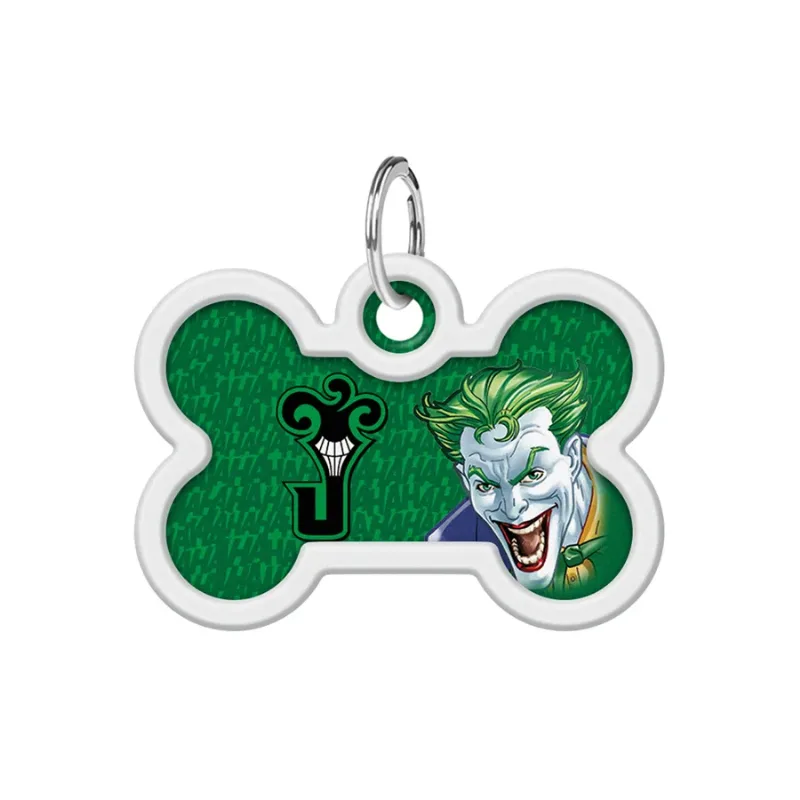 Адресник для собак и котов металлический, кость «Джокер зеленый», M WAUDOG Smart ID Tag Joker Green