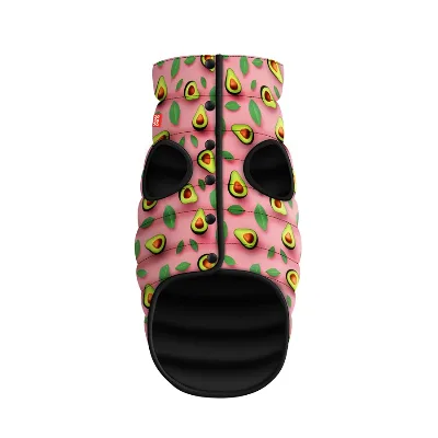 Курточка для собак «Авокадо на рожевому», S35 WAUDOG Clothes Dog Jacket Avocado on Pink