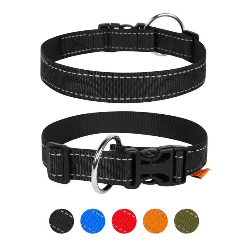 Нашийник з нейлону регульований, S, чорний Dog Extreme Collar