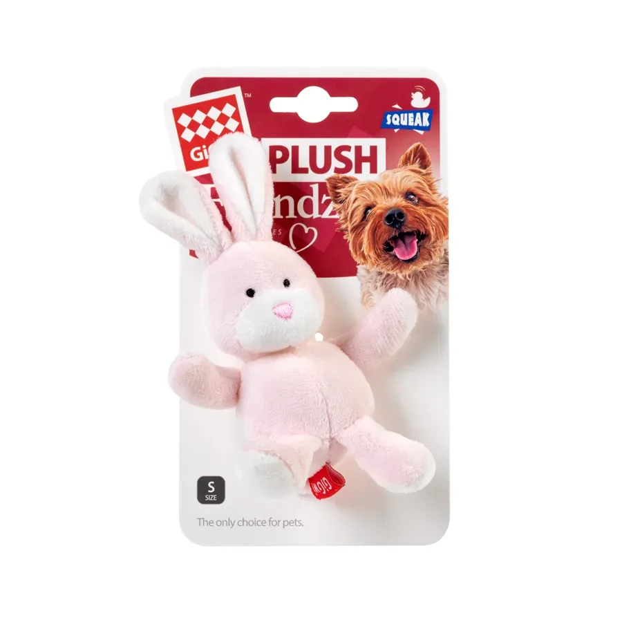 Игрушка для собак Заяц с пищалкой, плюш, 11 см GiGwi Plush Friendz Hare Plush Toy