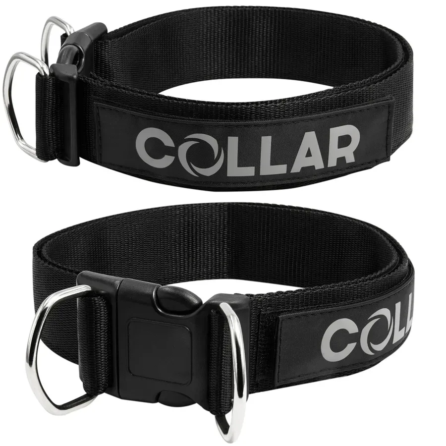 Нашийник з нейлону "POLICE" №3 регульований на липучці, XL, чорний Dog Extreme Police Collar