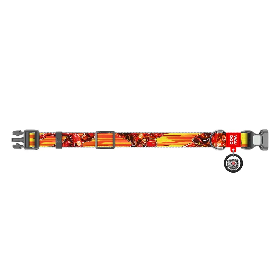 Ошейник для собак нейлоновый «Скорость Флэша», L WAUDOG Nylon DC Comics Collar Flash Speed