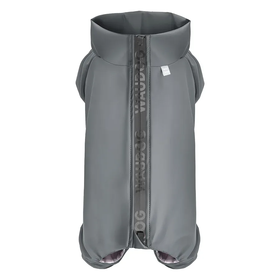 Дождевик для собак, водонепроницаемый, XS25, серый WAUDOG Clothes Dog Raincoat