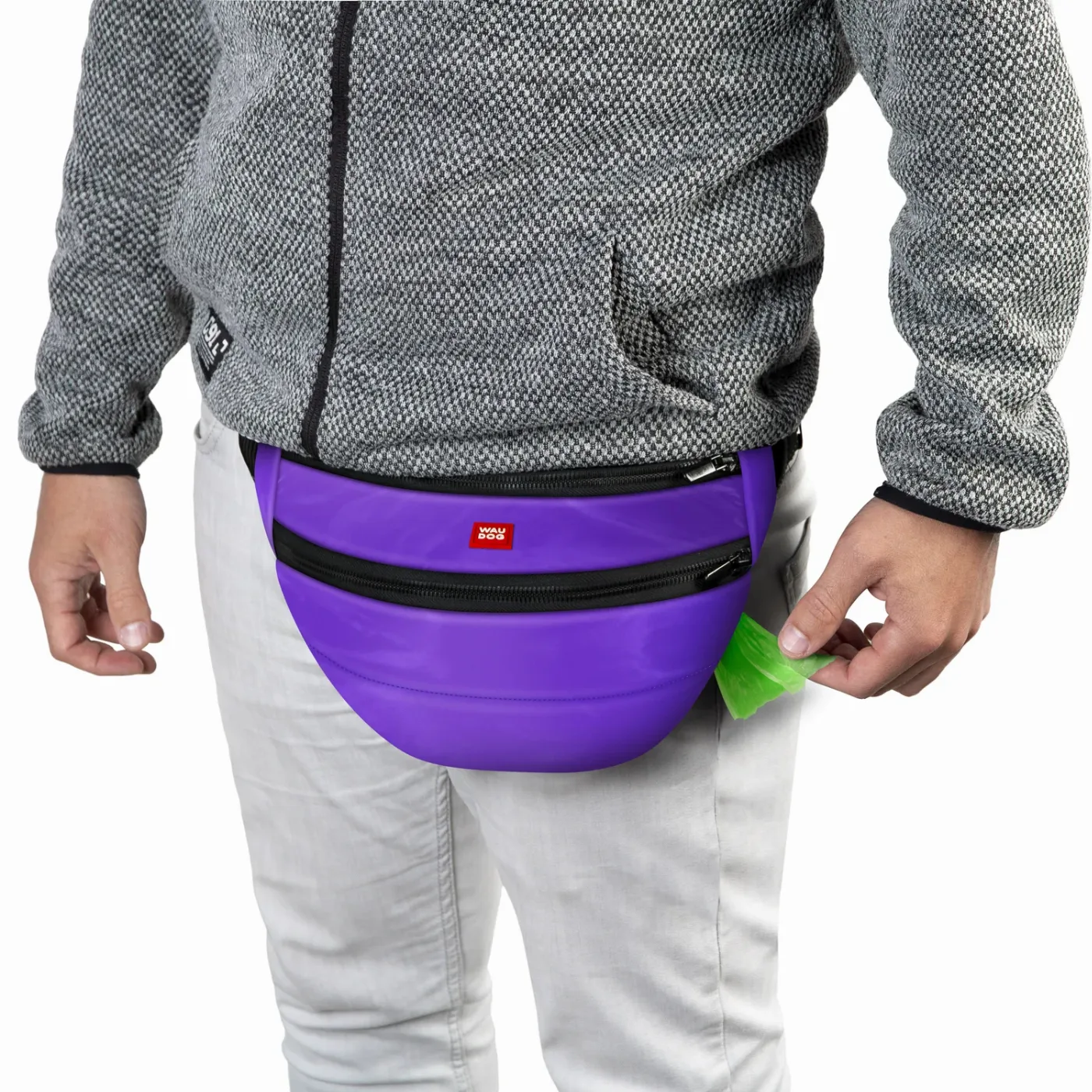 Поясная сумка-бананка, размер 33*17*10 см, фиолетовый WAUDOG Family Waist Bag