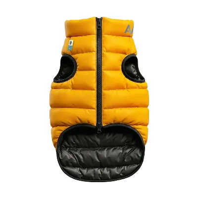 Курточка для собак двостороння, S40, жовто-чорна AiryVest Dog Jacket
