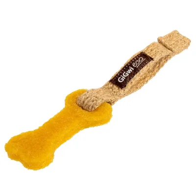 Іграшка для собак Маленька кістка, екогума, джут, 9 см GiGwi Gum Bone Chew Toy