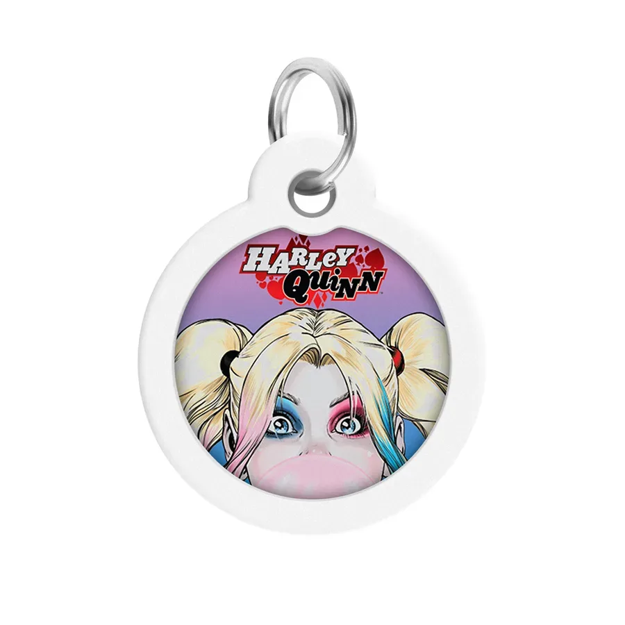 Адресник для собак і котів металевий, коло «Харлі Квінн», L WAUDOG Smart ID Tag Harley Quinn