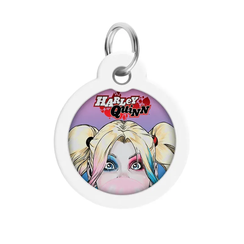 Адресник для собак і котів металевий, коло «Харлі Квінн», L WAUDOG Smart ID Tag Harley Quinn