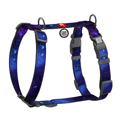 Шлея для собак анатомічна H-подібна «NASA21», L WAUDOG Nylon Anatomic Harness NASA21
