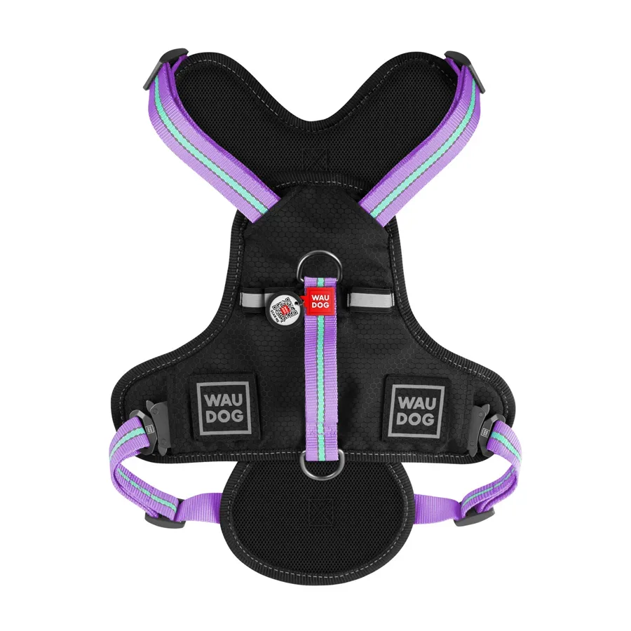 Шлея для собак безпечна, L, фіолетовий WAUDOG Nylon Harness