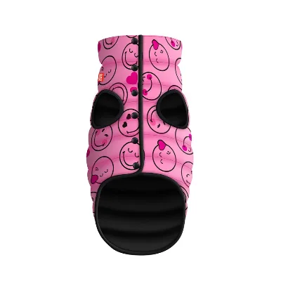 Курточка для собак «Смайли на рожевому», XS22 WAUDOG Clothes Dog Jacket Smileys on Pink