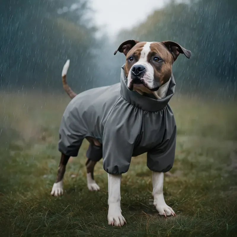 Дощовик для собак, водонепроникний, L50, сірий WAUDOG Clothes Dog Raincoat