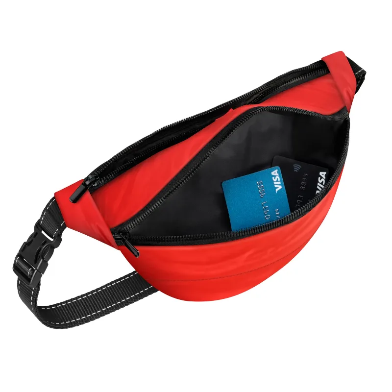 Поясна сумка-бананка, розмір 33*17*10 см, червоний WAUDOG Family Waist Bag