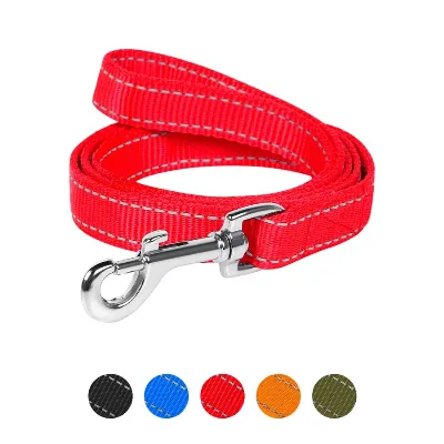 Поводок нейлоновый двойной, S, красный Dog Extreme Leash