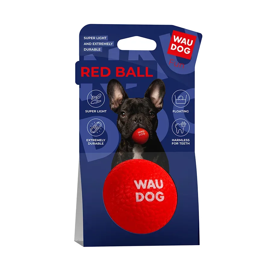 Іграшка для собак, спінений термопластичний поліуретан, 70 мм WAUDOG Fun Red Ball
